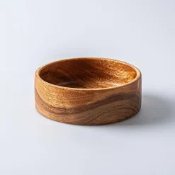 KSP Tala Acacia Wood Round Straight Bowl Small 15 x 15 x 5 cm