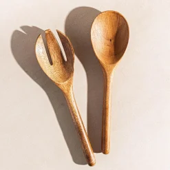 KSP Tala Acacia Wood Salad Servers - Set of 2 30 x 8 x 2.5 cm