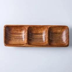 KSP Tala Acacia Wood 3-Section Serving Tray 38 x 13 x 4 cm
