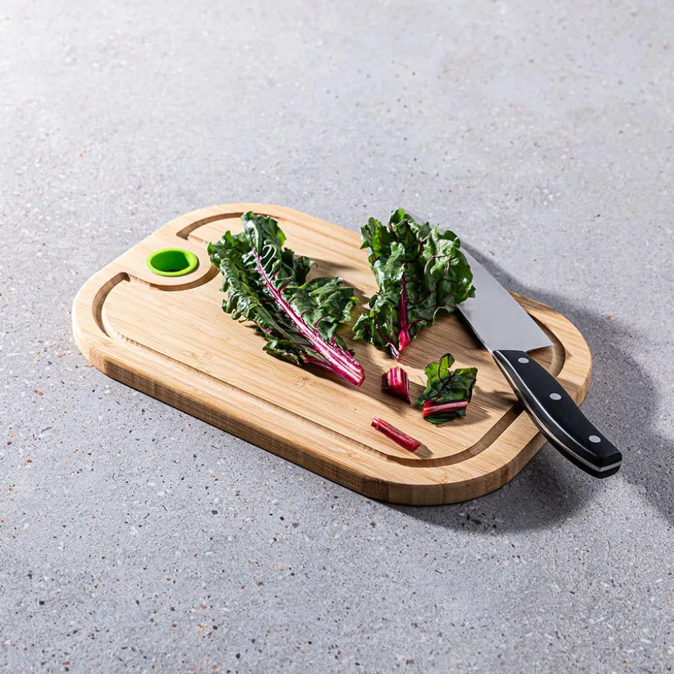 KSP Tavola Bamboo Cutting Board with Hole (Natural)