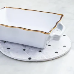 KSP Tessera 'Geo' Ceramic Trivet (White/Black)