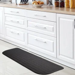 KSP Textaline 'Zig Zag' Large Anti-Fatigue Mat 46cm x 132cm (Black)