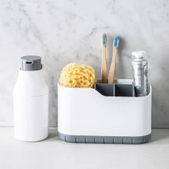 KSP Tidysink Soap Pump & Caddy Organizer (White/Grey)