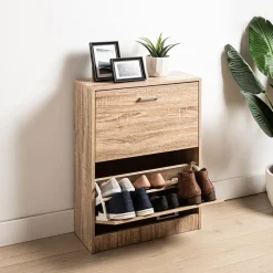 KSP Toby Shoe Cabinet 2-Drawer (Natural)