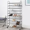 KSP Tower Shoe Rack 10-Shelf (Black/Grey)