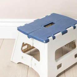 KSP Tread Folding Step Stool Small (Beige/Blue)