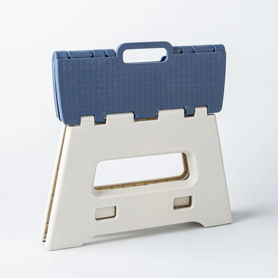 KSP Tread Folding Step Stool Small (Beige/Blue)