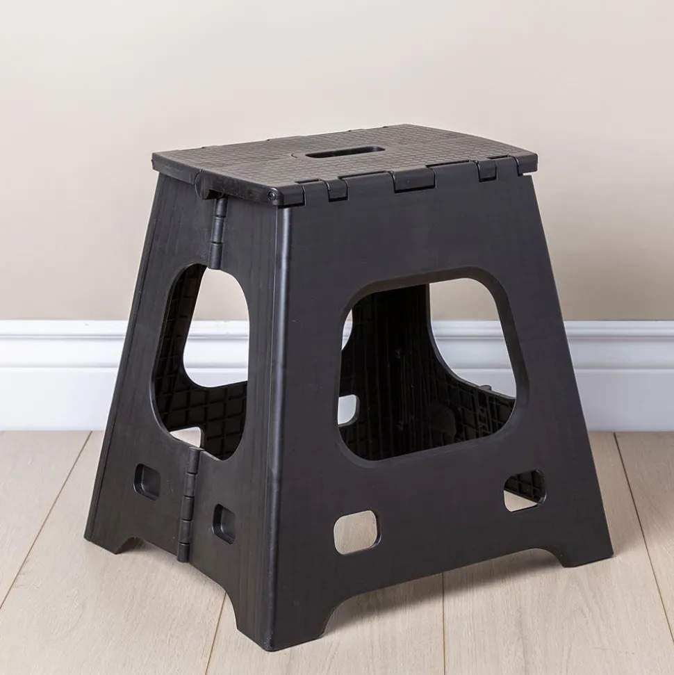 KSP Tread Folding Step Stool Tall (Black)