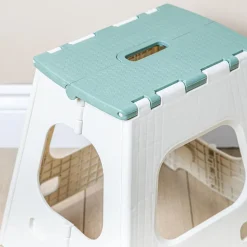KSP Tread Folding Step Stool Tall 15x13x15"h (Beige/Sage)
