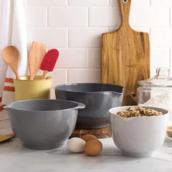 KSP Triplet Melamine Mixing Bowl - Set of 3 (Grey)