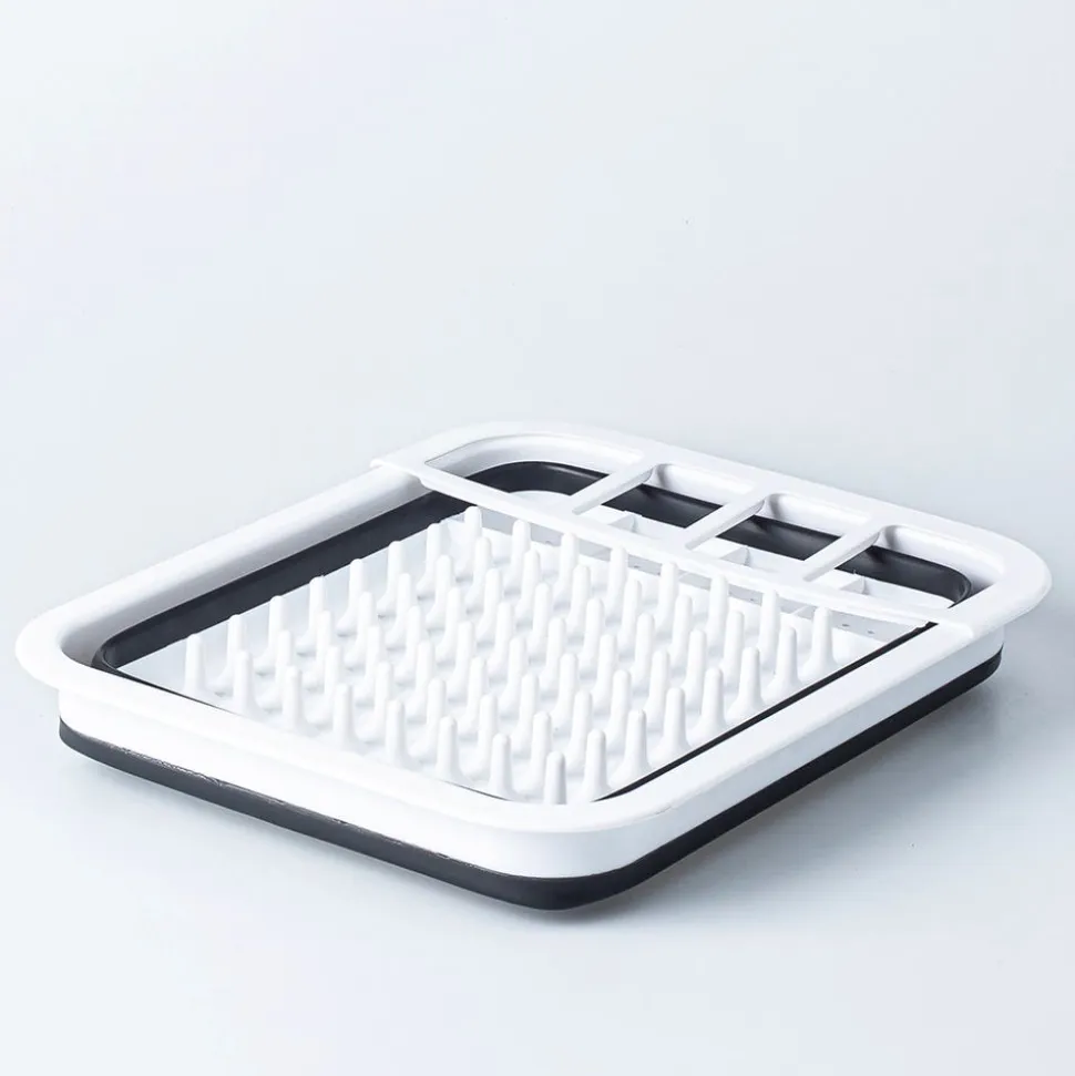 KSP Tubby Collapsible Dish Rack (White/Grey)