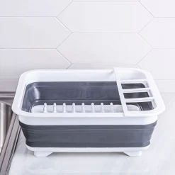 KSP Tubby Collapsible Dish Rack (White/Grey)