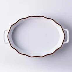KSP Tuscana Fluted Bakeware Oval Large (White)