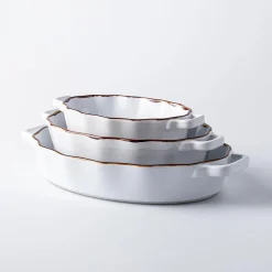 KSP Tuscana Fluted Bakeware Oval Large (White)