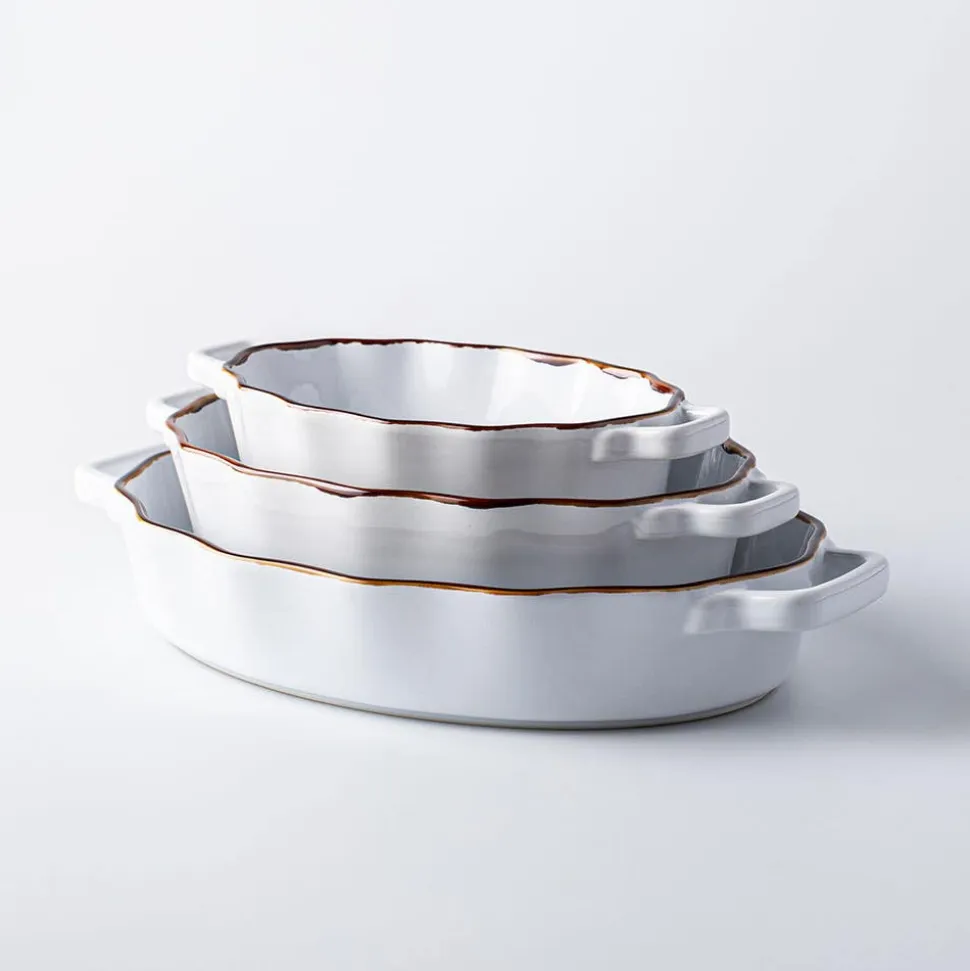 KSP Tuscana Fluted Bakeware Oval Large (White)