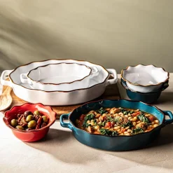 KSP Tuscana Fluted Bakeware Oval Medium (Peacock)