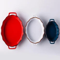 KSP Tuscana Fluted Bakeware Oval Medium (Peacock)
