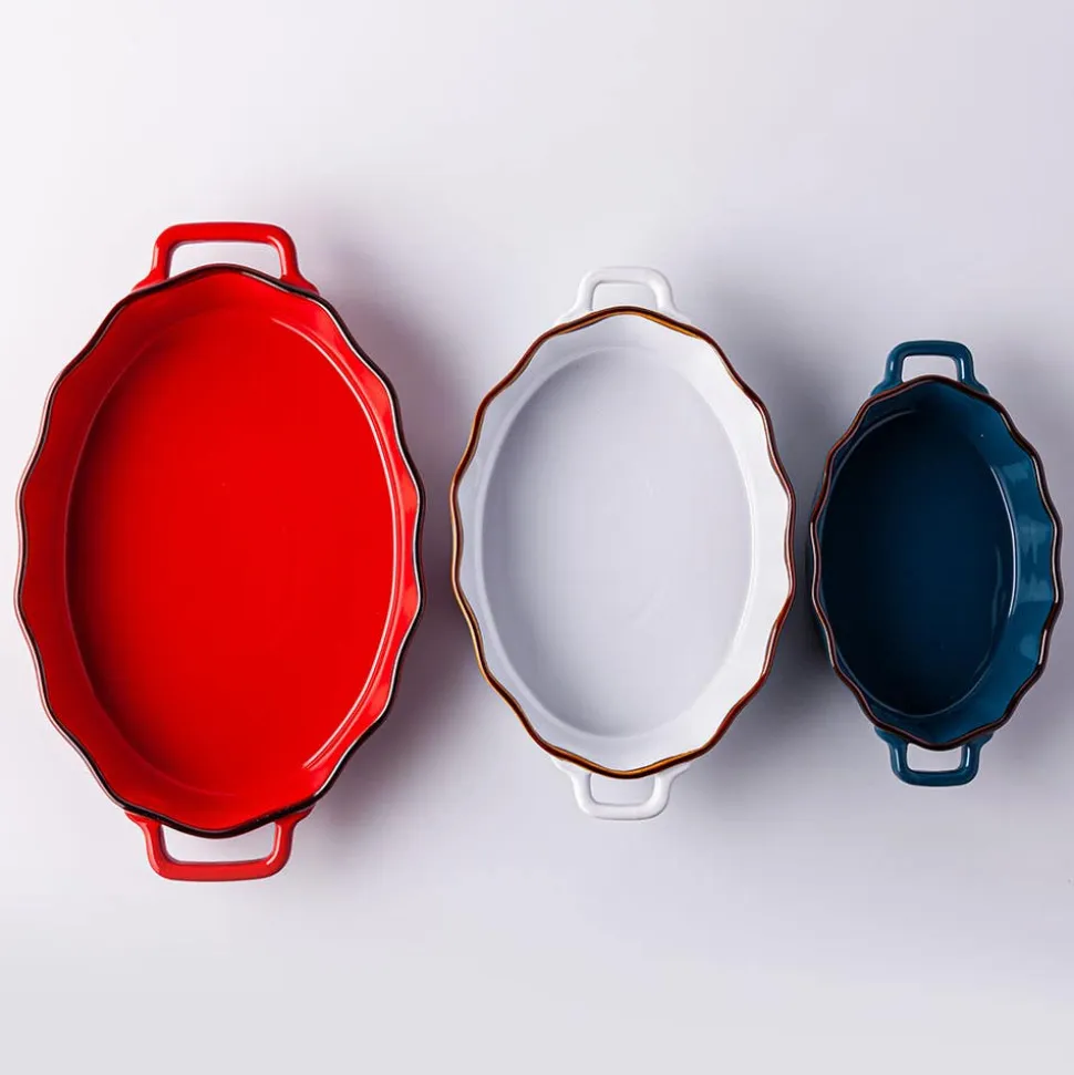 KSP Tuscana Fluted Bakeware Oval Medium (Peacock)