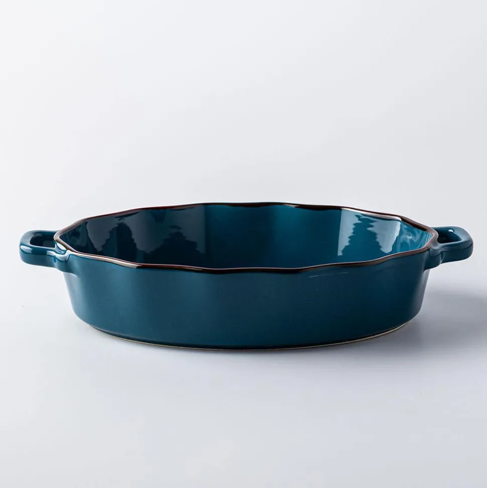 KSP Tuscana Fluted Bakeware Oval Medium (Peacock)