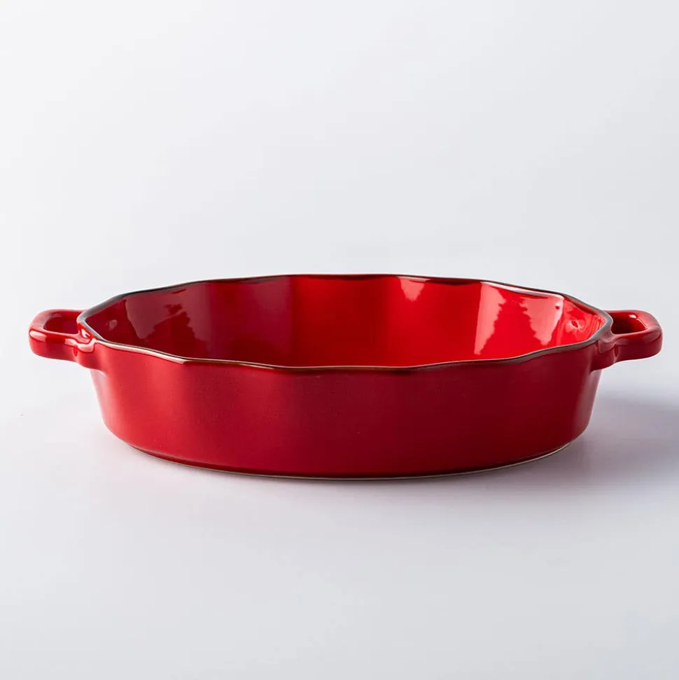 KSP Tuscana Fluted Bakeware Oval Medium (Red)