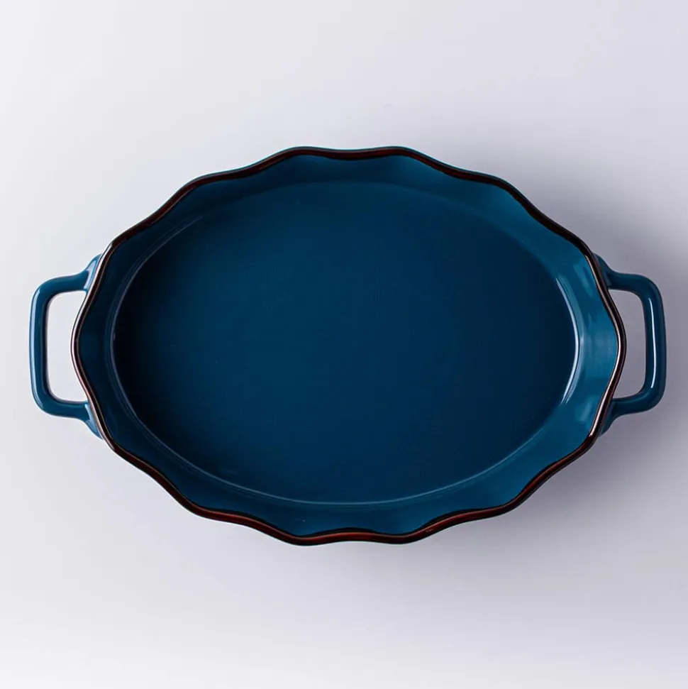 KSP Tuscana Fluted Bakeware Oval Large (Peacock)