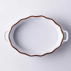 KSP Tuscana Fluted Bakeware Oval Medium (White)