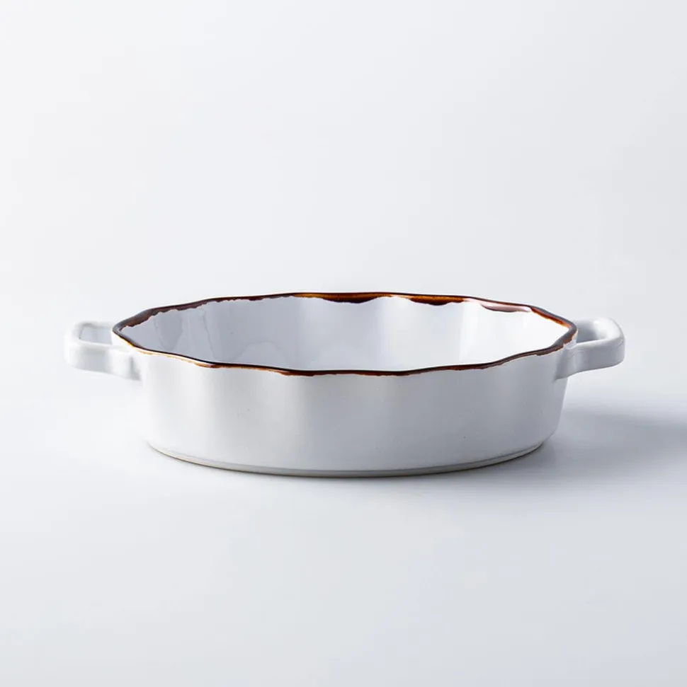 KSP Tuscana Fluted Bakeware Oval Small (White)