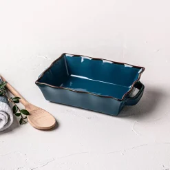 KSP Tuscana Fluted Bakeware Rect. Sml 20.5 x 16 x 6cm (Peacock)
