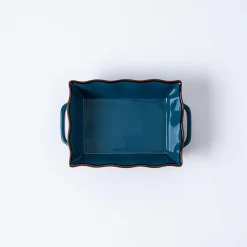 KSP Tuscana Fluted Bakeware Rect. Sml 20.5 x 16 x 6cm (Peacock)