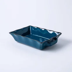 KSP Tuscana Fluted Bakeware Rect. Med 29x21x7cm (Peacock)