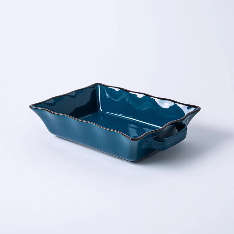 KSP Tuscana Fluted Bakeware Rect. Med 29x21x7cm (Peacock)