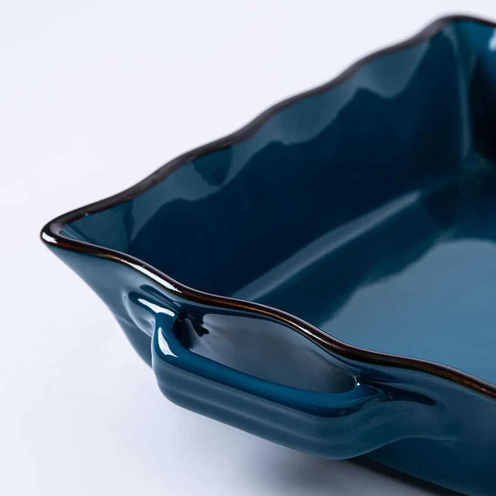KSP Tuscana Fluted Bakeware Rect. Med 29x21x7cm (Peacock)