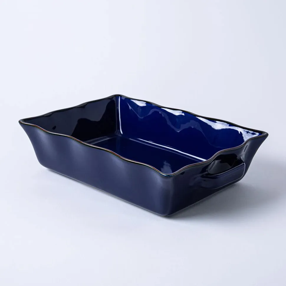 KSP Tuscana Fluted Bakeware Rect. Lrg 36.5x26x9cm (Navy)