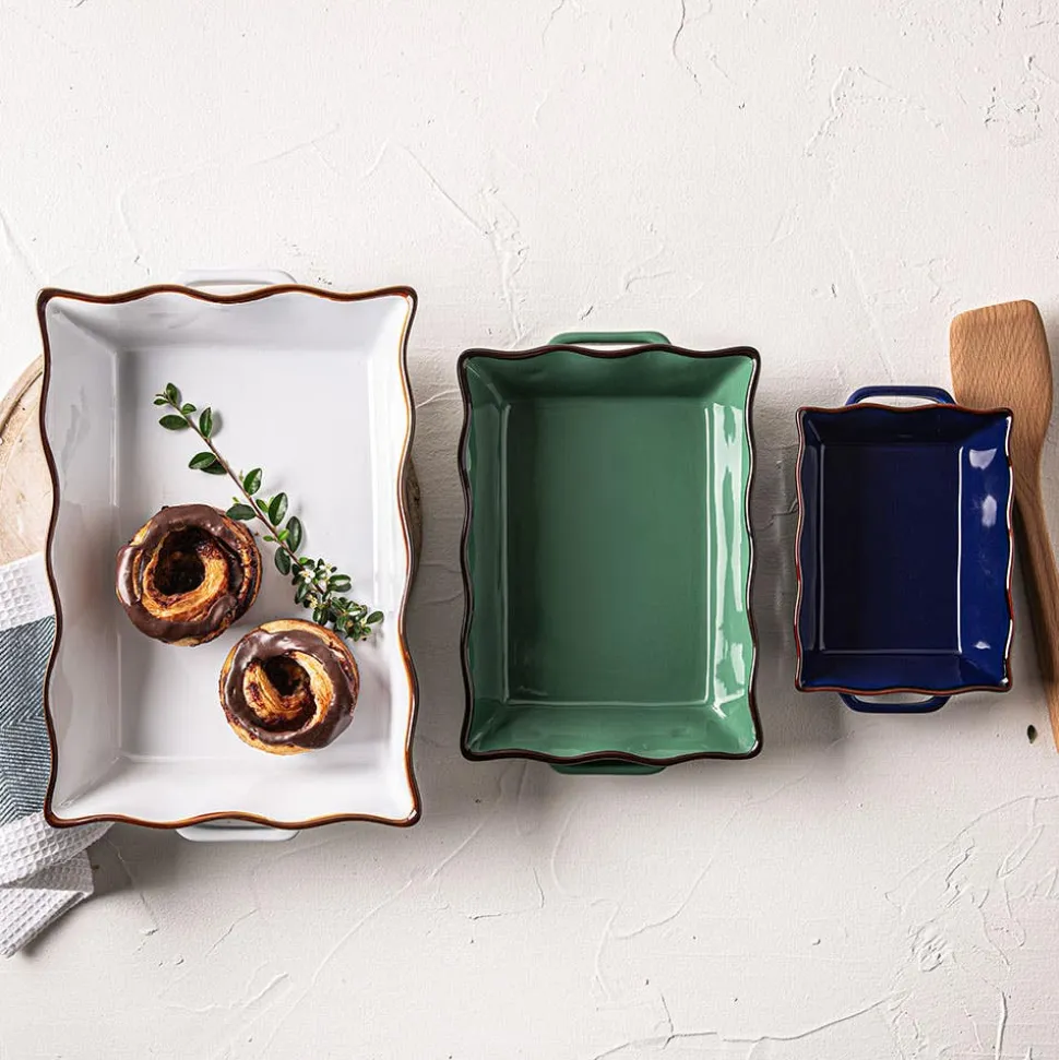 KSP Tuscana Fluted Bakeware Rect. Sml 20.5 x 16 x 6cm (Navy)