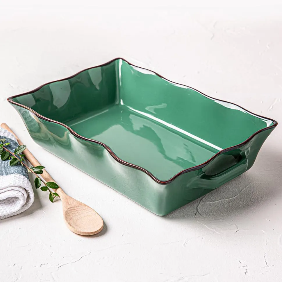 KSP Tuscana Fluted Bakeware Rect. Lrg 36.5x26x9cm (Forest)