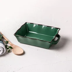 KSP Tuscana Fluted Bakeware Rect. Sml 20.5 x 16 x 6cm (Forest)