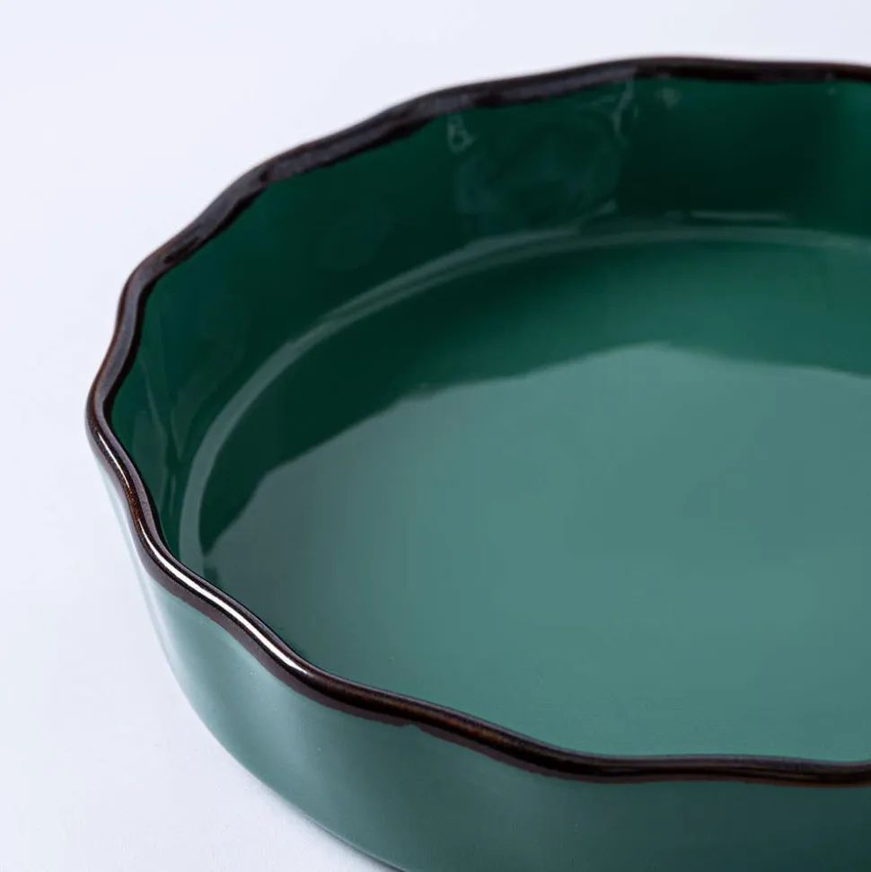 KSP Tuscana Fluted Pie Dish 29cm Dia. x 6cm (Forest)