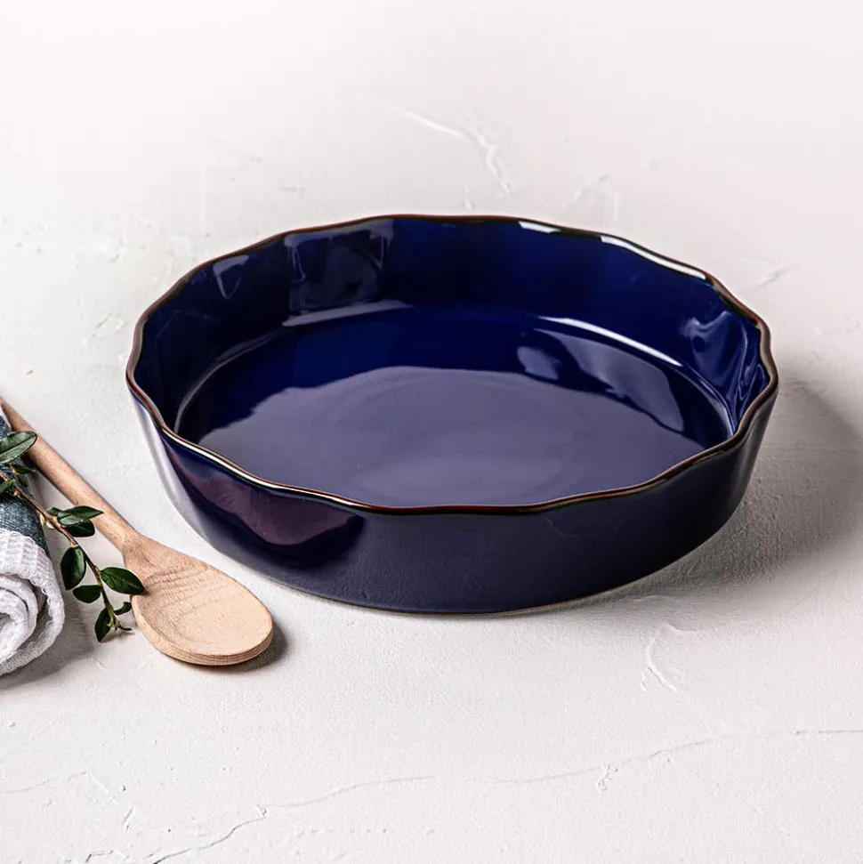 KSP Tuscana Fluted Pie Dish 29cm Dia. x 6cm (Navy)