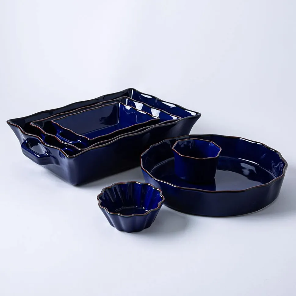 KSP Tuscana Fluted Pie Dish 29cm Dia. x 6cm (Navy)