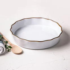 KSP Tuscana Fluted Tart Dish (White)