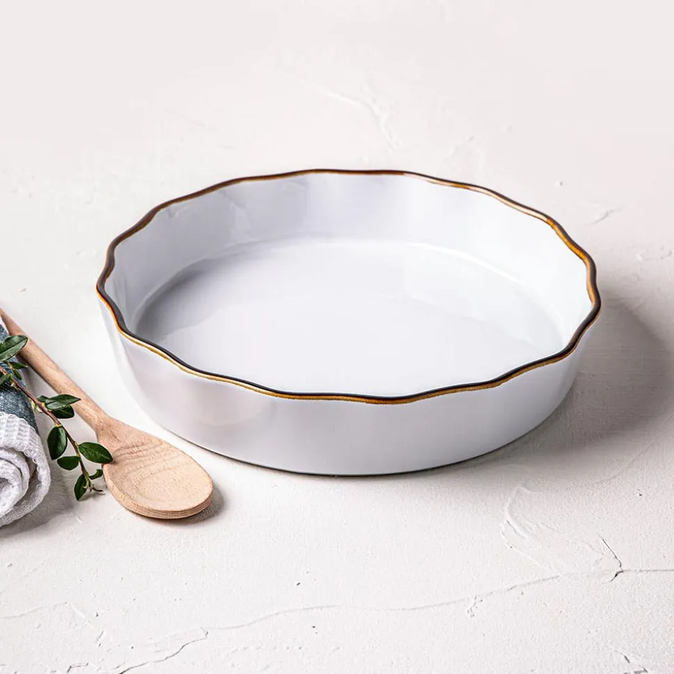 KSP Tuscana Fluted Tart Dish (White)