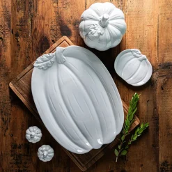 KSP Tuscana Harvest Pumpkin Salt & Pepper (White)