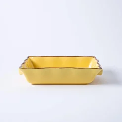 KSP Tuscana Medium Rectangle Fluted Bakeware with Handle (Yellow)