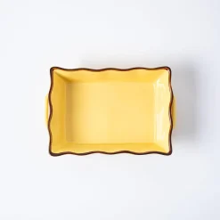 KSP Tuscana Medium Rectangle Fluted Bakeware with Handle (Yellow)
