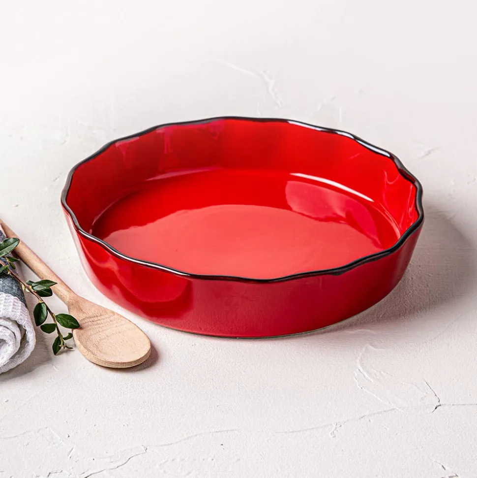 KSP Tuscana Round Fluted Pie Dish (Red)
