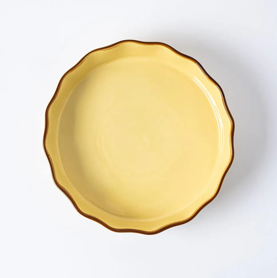 KSP Tuscana Round Fluted Pie Dish (Yellow)