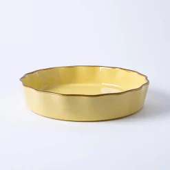 KSP Tuscana Round Fluted Pie Dish (Yellow)
