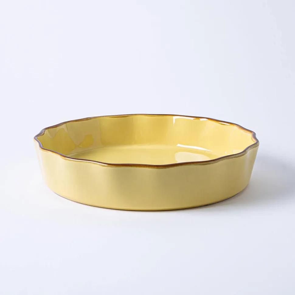 KSP Tuscana Round Fluted Pie Dish (Yellow)