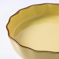 KSP Tuscana Round Fluted Pie Dish (Yellow)