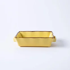 KSP Tuscana Small Rectangle Fluted Bakeware with Handle (Yellow)